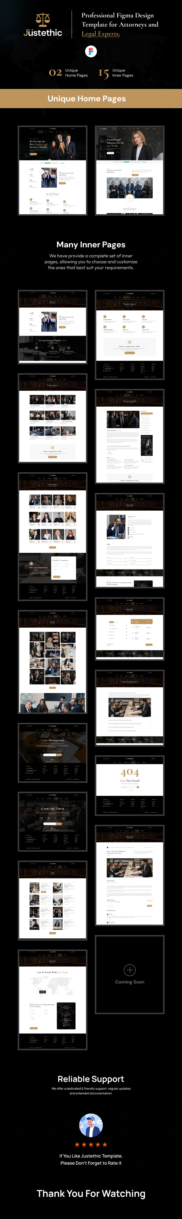 Justethic - Attorney & Lawyer Figma Template