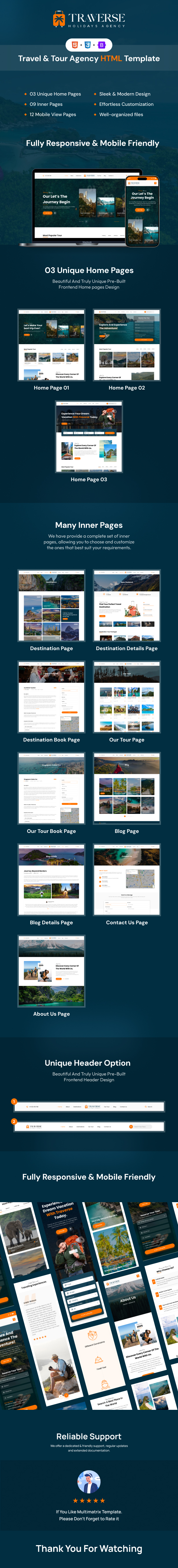 Traverse - Travel & Tour Booking HTML Template