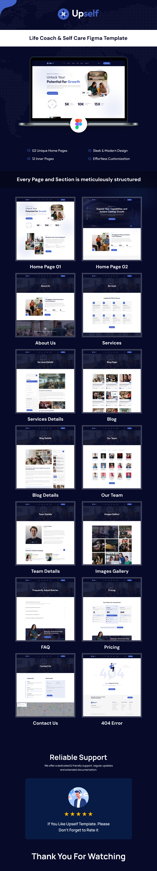 Upself - Life Coach & Self Care Figma Template